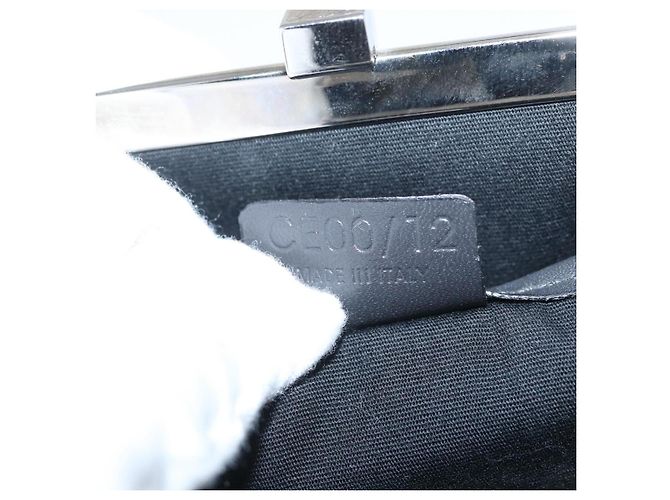 Céline Bolso de hombro de lona Macadam C de CELINE gris plateado auténtico YKZ580 Castaño Plata - vista 21