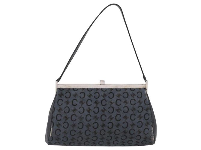 Céline Bolso de hombro de lona Macadam C de CELINE gris plateado auténtico YKZ580 Castaño Plata - vista 3