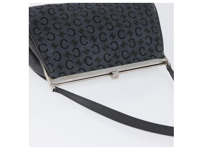 Céline Bolso de hombro de lona Macadam C de CELINE gris plateado auténtico YKZ580 Castaño Plata - vista 7