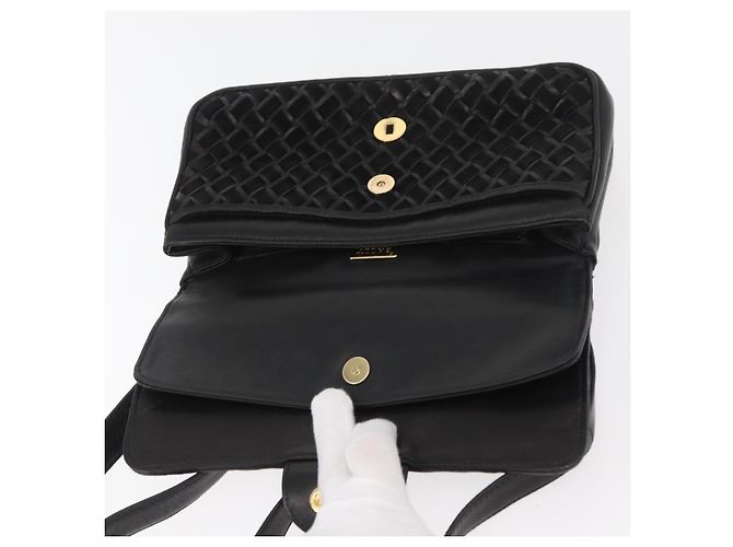 BALLY Borsa a Spalla in Pelle Nera e Oro Auth YKZ1046 Nero D'oro - vista 15