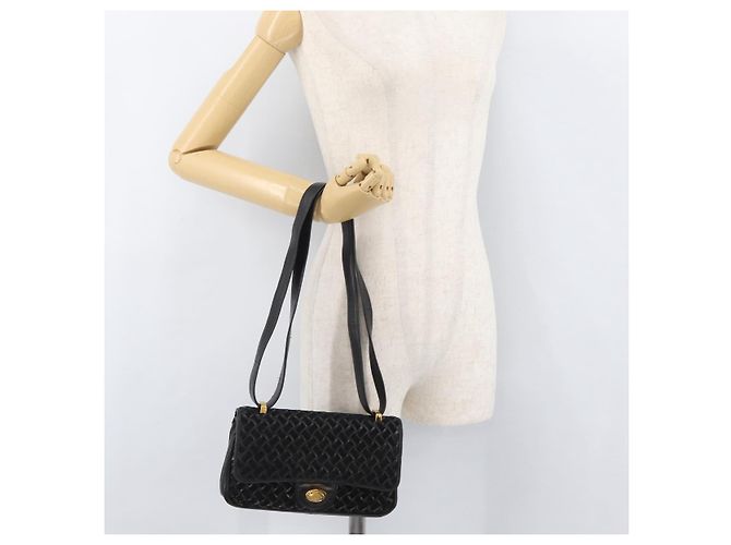 BALLY Borsa a Spalla in Pelle Nera e Oro Auth YKZ1046 Nero D'oro - vista 24