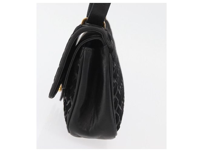 BALLY Borsa a Spalla in Pelle Nera e Oro Auth YKZ1046 Nero D'oro - vista 4