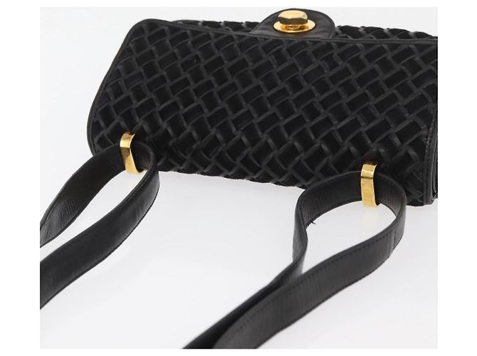 BALLY Borsa a Spalla in Pelle Nera e Oro Auth YKZ1046 Nero D'oro - vista 6