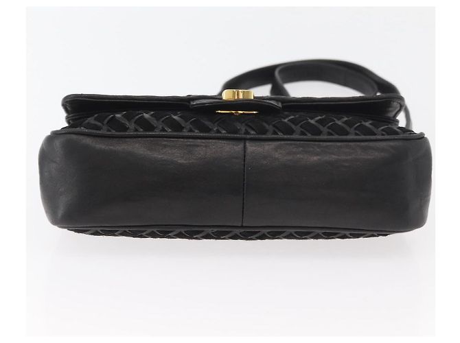 BALLY Borsa a Spalla in Pelle Nera e Oro Auth YKZ1046 Nero D'oro - vista 9