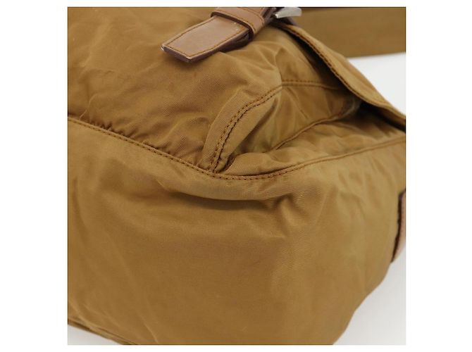 Borsa a Spalla PRADA in Nylon Marrone Argento Autentica bs34431 - vista 10