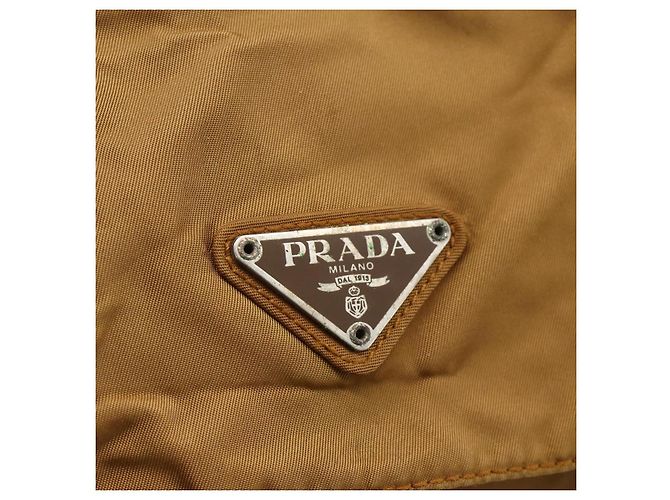 Borsa a Spalla PRADA in Nylon Marrone Argento Autentica bs34431 - vista 14