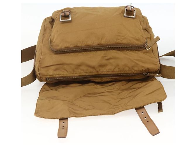 Borsa a Spalla PRADA in Nylon Marrone Argento Autentica bs34431 - vista 18