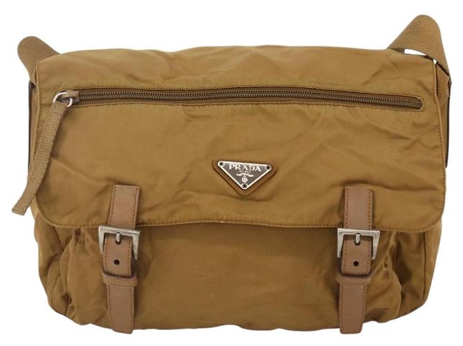 Borsa a Spalla PRADA in Nylon Marrone Argento Autentica bs34431 - vista 2
