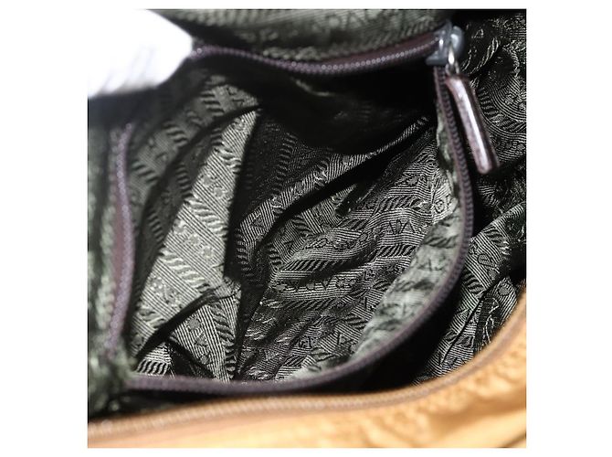 Borsa a Spalla PRADA in Nylon Marrone Argento Autentica bs34431 - vista 26