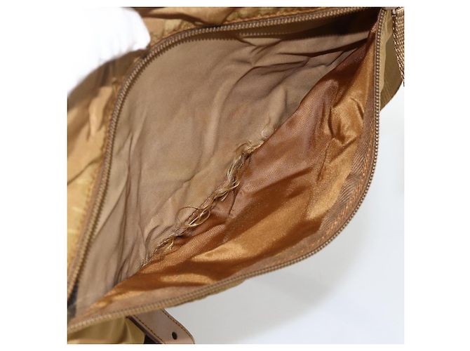 Borsa a Spalla PRADA in Nylon Marrone Argento Autentica bs34431 - vista 28