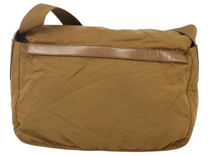 Borsa a Spalla PRADA in Nylon Marrone Argento Autentica bs34431 - vista 3