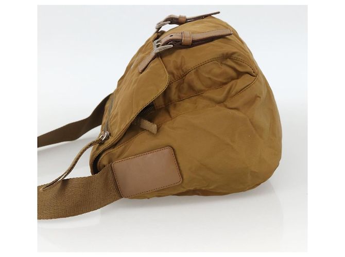 Borsa a Spalla PRADA in Nylon Marrone Argento Autentica bs34431 - vista 4