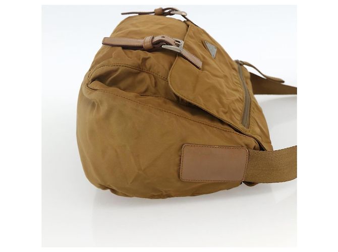 Borsa a Spalla PRADA in Nylon Marrone Argento Autentica bs34431 - vista 5