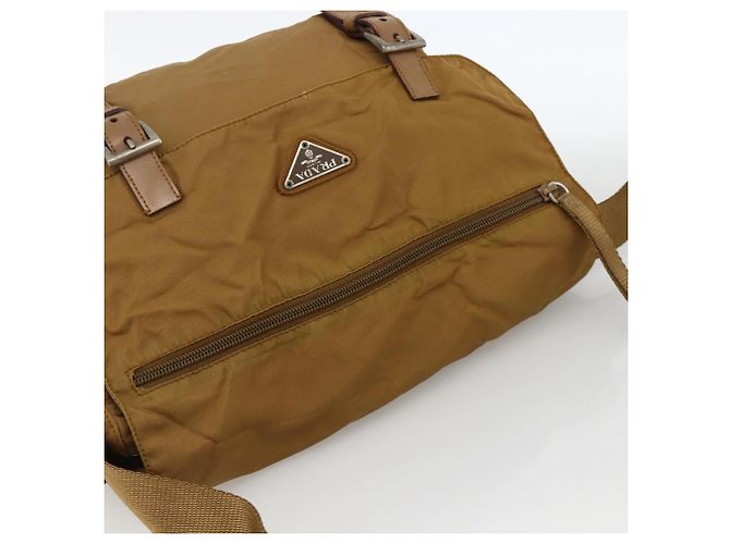 Borsa a Spalla PRADA in Nylon Marrone Argento Autentica bs34431 - vista 6