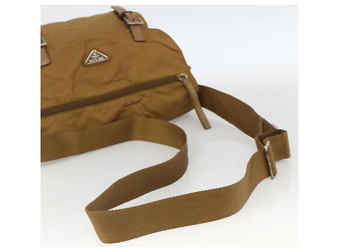 Borsa a Spalla PRADA in Nylon Marrone Argento Autentica bs34431 - vista 7