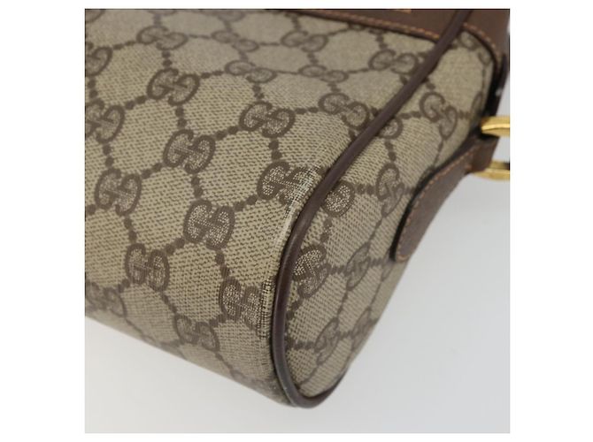 Borsa Sherry Line GG Supreme Web di GUCCI in PVC beige, oro e rosso 119 02 088 Auth YKZ1578 - vista 10