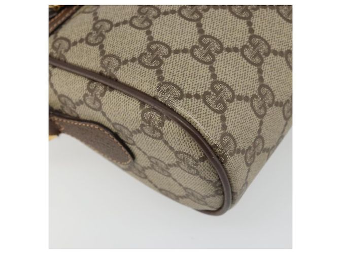 Borsa Sherry Line GG Supreme Web di GUCCI in PVC beige, oro e rosso 119 02 088 Auth YKZ1578 - vista 11