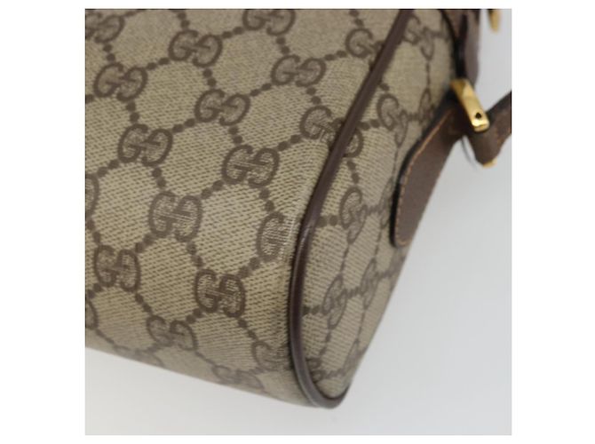 Borsa Sherry Line GG Supreme Web di GUCCI in PVC beige, oro e rosso 119 02 088 Auth YKZ1578 - vista 12