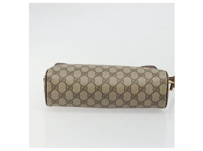Borsa Sherry Line GG Supreme Web di GUCCI in PVC beige, oro e rosso 119 02 088 Auth YKZ1578 - vista 9