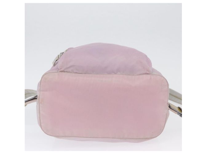 Zaino PRADA in nylon rosa argento Auth LNZ680 - vista 13