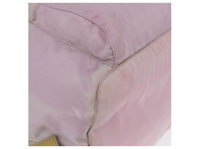 Zaino PRADA in nylon rosa argento Auth LNZ680 - vista 14