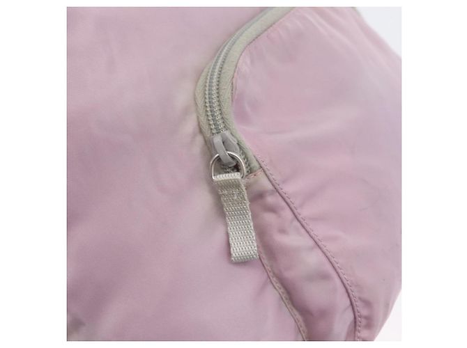Zaino PRADA in nylon rosa argento Auth LNZ680 - vista 20