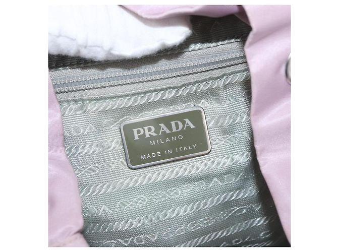 Zaino PRADA in nylon rosa argento Auth LNZ680 - vista 23