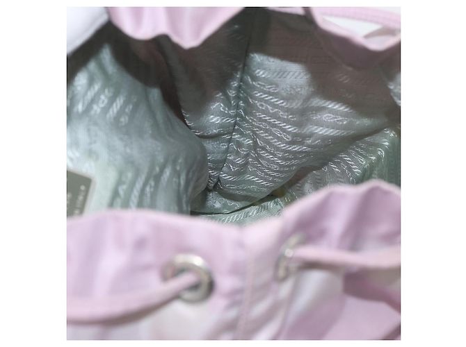 Zaino PRADA in nylon rosa argento Auth LNZ680 - vista 25