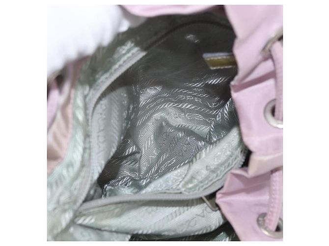 Zaino PRADA in nylon rosa argento Auth LNZ680 - vista 28
