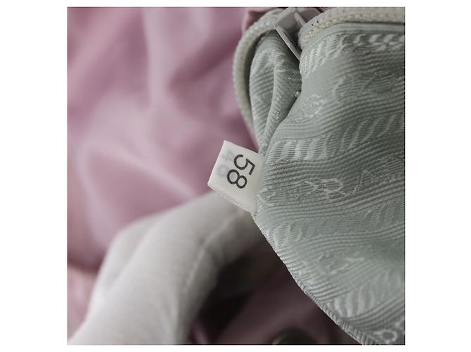 Zaino PRADA in nylon rosa argento Auth LNZ680 - vista 29