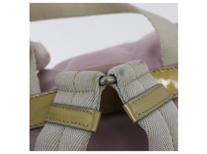 Zaino PRADA in nylon rosa argento Auth LNZ680 - vista 9