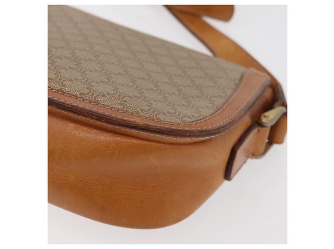 Céline Borsa a Spalla in Tela Macadam CELINE PVC Beige Oro Auth YKZ1092 D'oro - vista 13