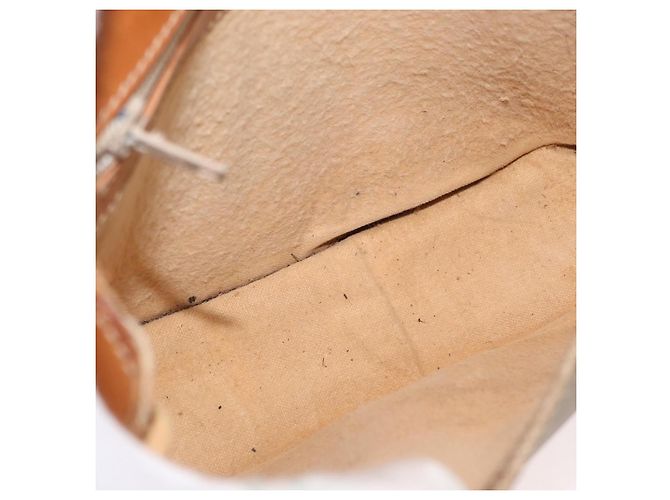 Céline Borsa a Spalla in Tela Macadam CELINE PVC Beige Oro Auth YKZ1092 D'oro - vista 17