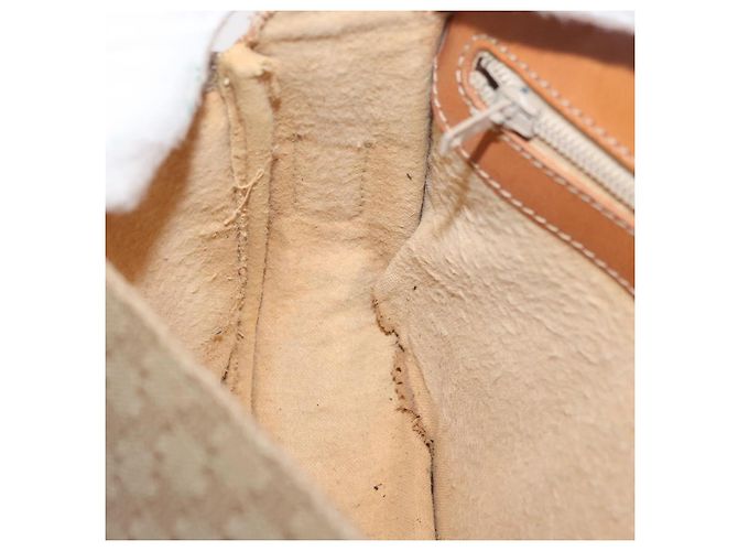 Céline Borsa a Spalla in Tela Macadam CELINE PVC Beige Oro Auth YKZ1092 D'oro - vista 19