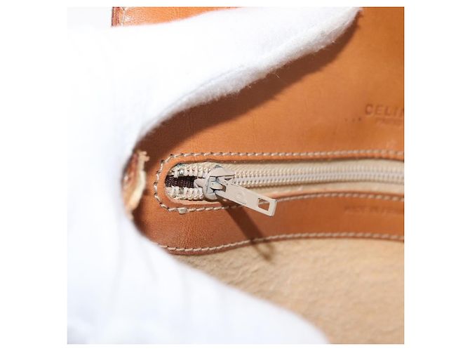 Céline Borsa a Spalla in Tela Macadam CELINE PVC Beige Oro Auth YKZ1092 D'oro - vista 20
