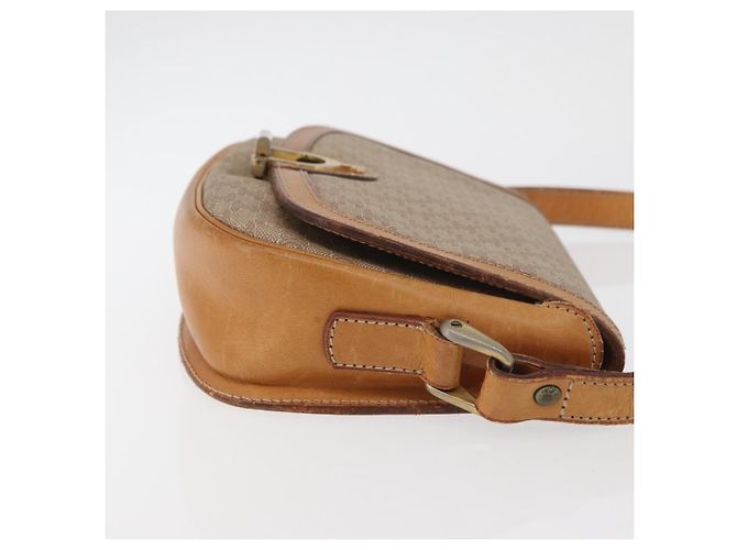 Céline Borsa a Spalla in Tela Macadam CELINE PVC Beige Oro Auth YKZ1092 D'oro - vista 4