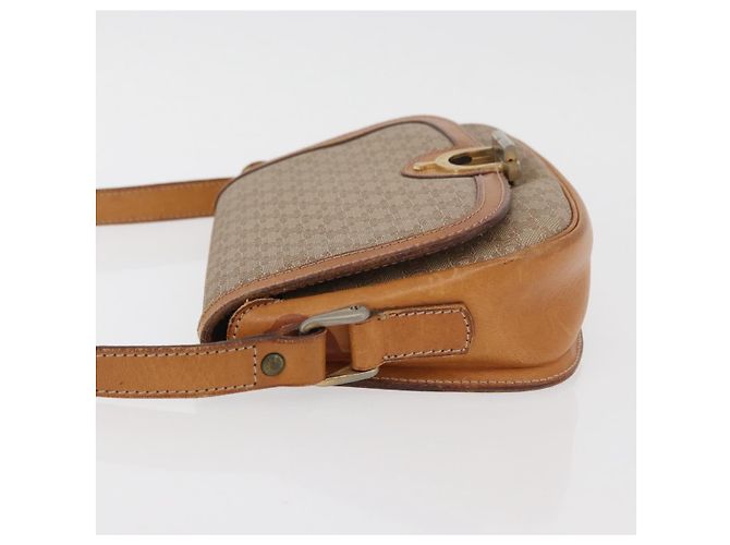 Céline Borsa a Spalla in Tela Macadam CELINE PVC Beige Oro Auth YKZ1092 D'oro - vista 5