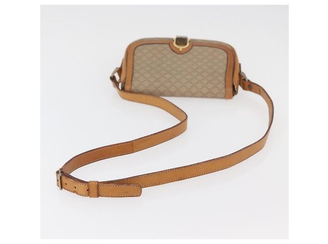 Céline Borsa a Spalla in Tela Macadam CELINE PVC Beige Oro Auth YKZ1092 D'oro - vista 7