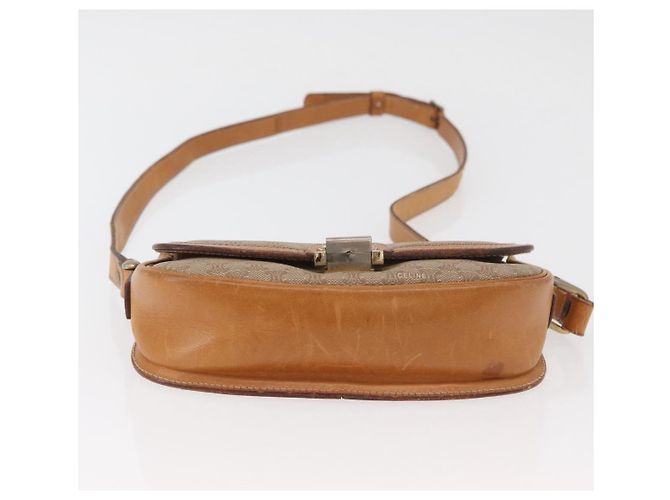 Céline Borsa a Spalla in Tela Macadam CELINE PVC Beige Oro Auth YKZ1092 D'oro - vista 9