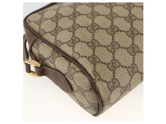 Borsa Sherry Line GG Supreme Web di GUCCI in PVC beige e oro 56 02 087 Auth BAZ694 D'oro - vista 13