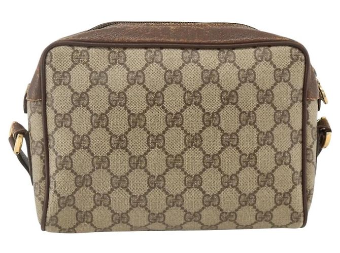 Borsa Sherry Line GG Supreme Web di GUCCI in PVC beige e oro 56 02 087 Auth BAZ694 D'oro - vista 3