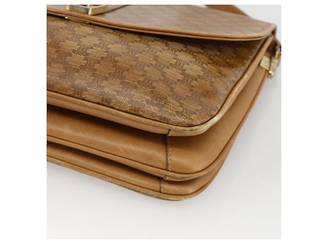 Céline Borsa a spalla in tela Macadam CELINE in pelle PVC beige oro Auth ARZ884 D'oro - vista 10