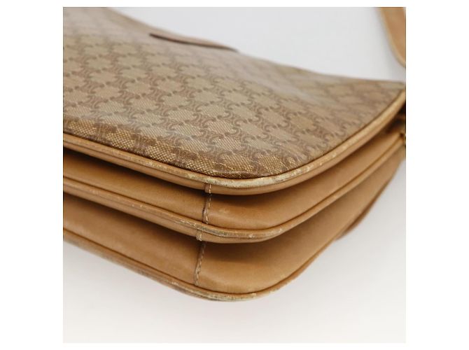 Céline Borsa a spalla in tela Macadam CELINE in pelle PVC beige oro Auth ARZ884 D'oro - vista 12