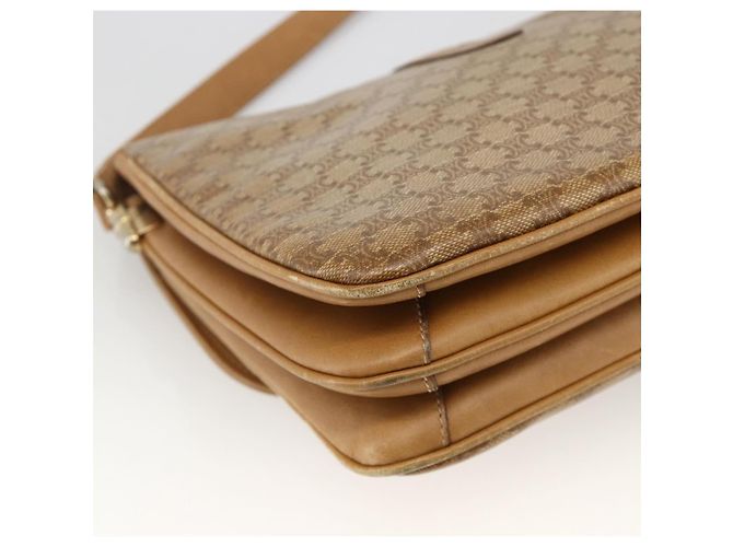 Céline Borsa a spalla in tela Macadam CELINE in pelle PVC beige oro Auth ARZ884 D'oro - vista 13