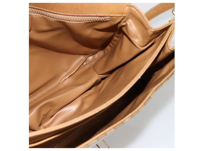 Céline Borsa a spalla in tela Macadam CELINE in pelle PVC beige oro Auth ARZ884 D'oro - vista 18