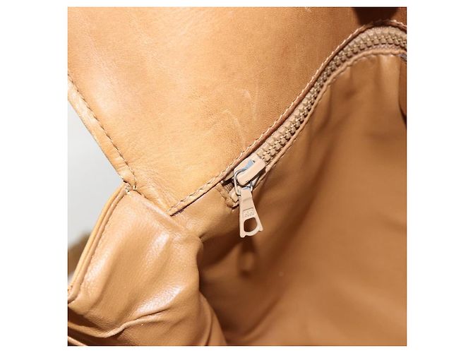 Céline Borsa a spalla in tela Macadam CELINE in pelle PVC beige oro Auth ARZ884 D'oro - vista 20