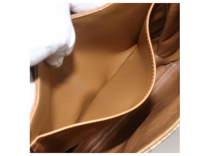 Céline Borsa a spalla in tela Macadam CELINE in pelle PVC beige oro Auth ARZ884 D'oro - vista 23