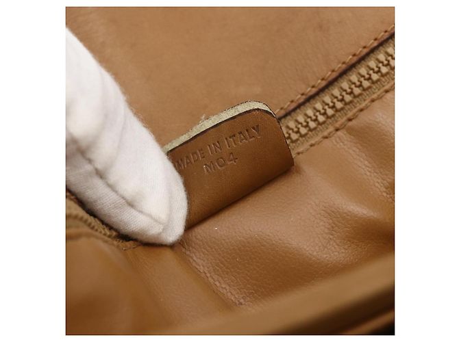 Céline Borsa a spalla in tela Macadam CELINE in pelle PVC beige oro Auth ARZ884 D'oro - vista 24