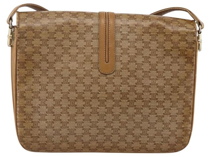 Céline Borsa a spalla in tela Macadam CELINE in pelle PVC beige oro Auth ARZ884 D'oro - vista 3