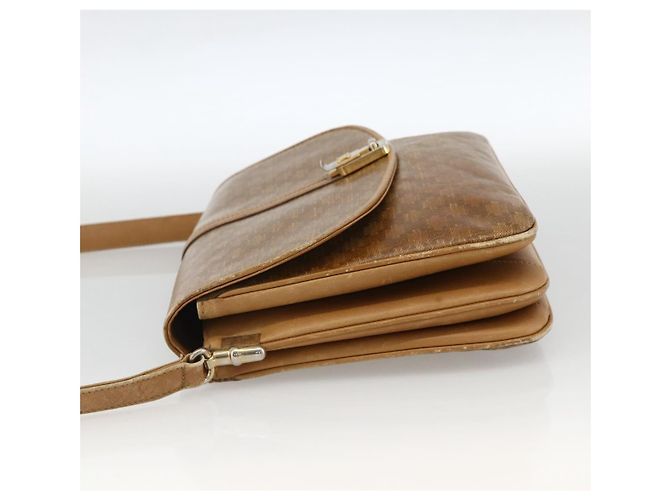 Céline Borsa a spalla in tela Macadam CELINE in pelle PVC beige oro Auth ARZ884 D'oro - vista 4